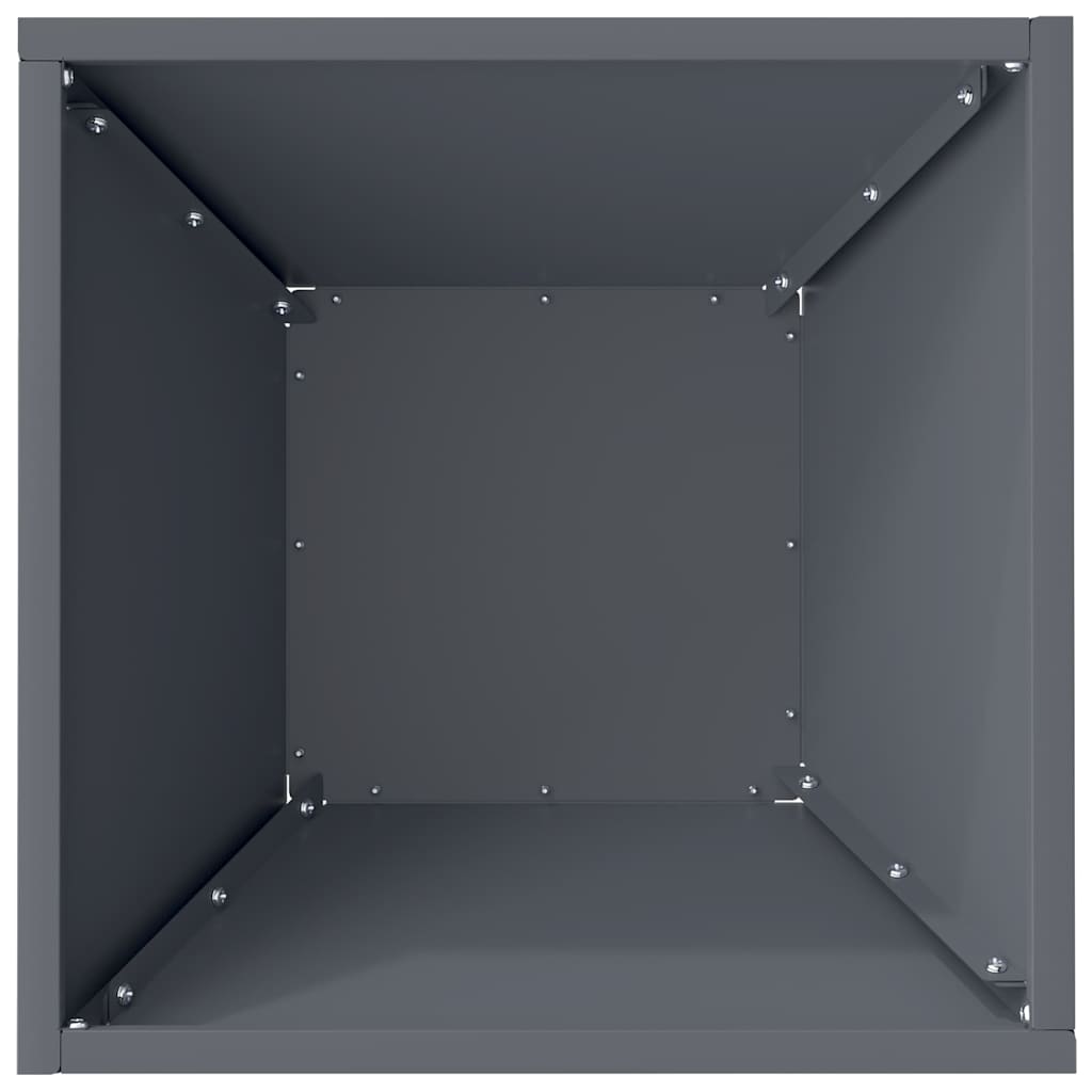 Garten Schüssel Pflanzer Anthrazit 35 x 35 x 15 cm Stahl