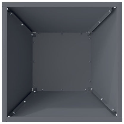 Garten Schüssel Pflanzer Anthrazit 35 x 35 x 15 cm Stahl