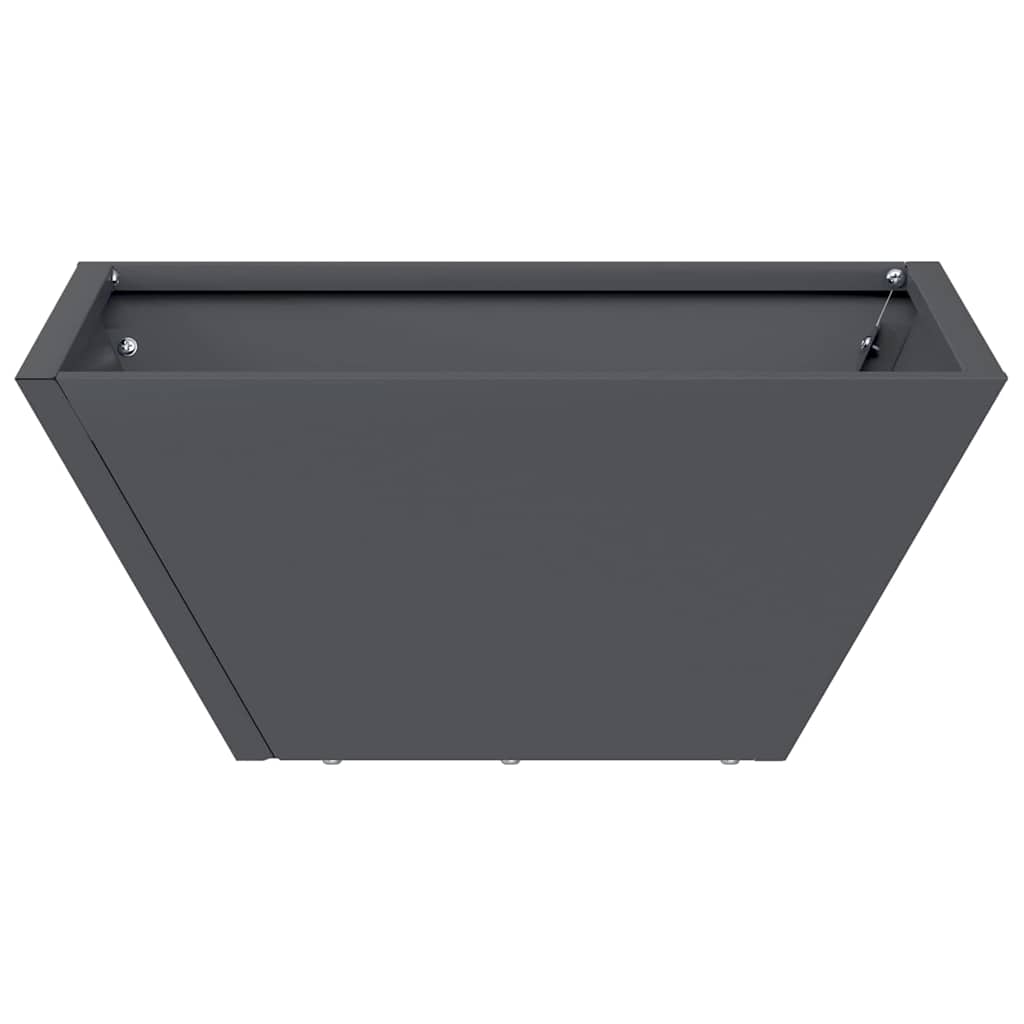 Garten Schüssel Pflanzer 5 pcs Anthrazit 35 x 35 x 15 cm Stahl