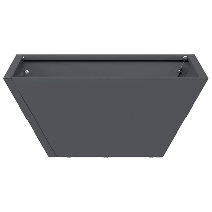 Garten Schüssel Pflanzer 5 pcs Anthrazit 35 x 35 x 15 cm Stahl