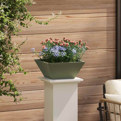 Garten Schüssel Pflanzer 5 pcs Olivgrün 35 x 35 x 15 cm Stahl
