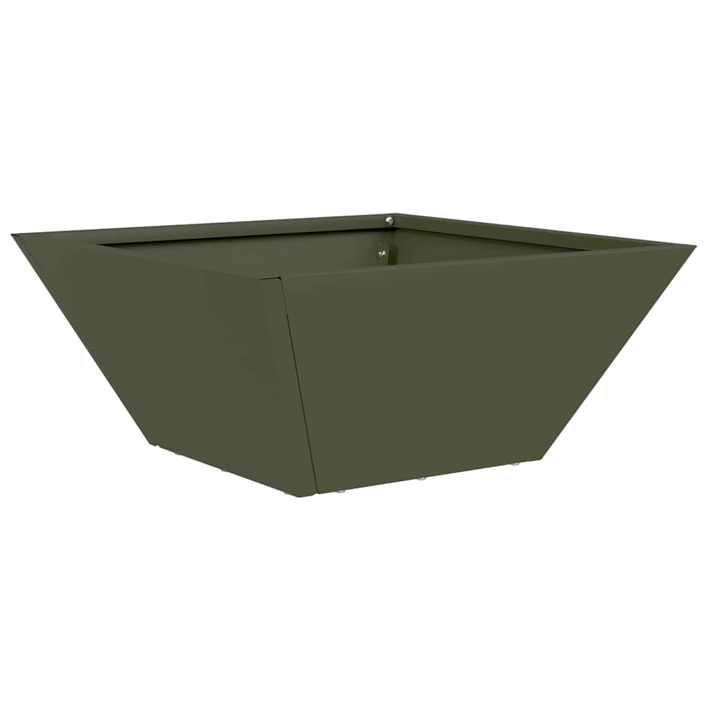Garten Schüssel Pflanzer 5 pcs Olivgrün 35 x 35 x 15 cm Stahl