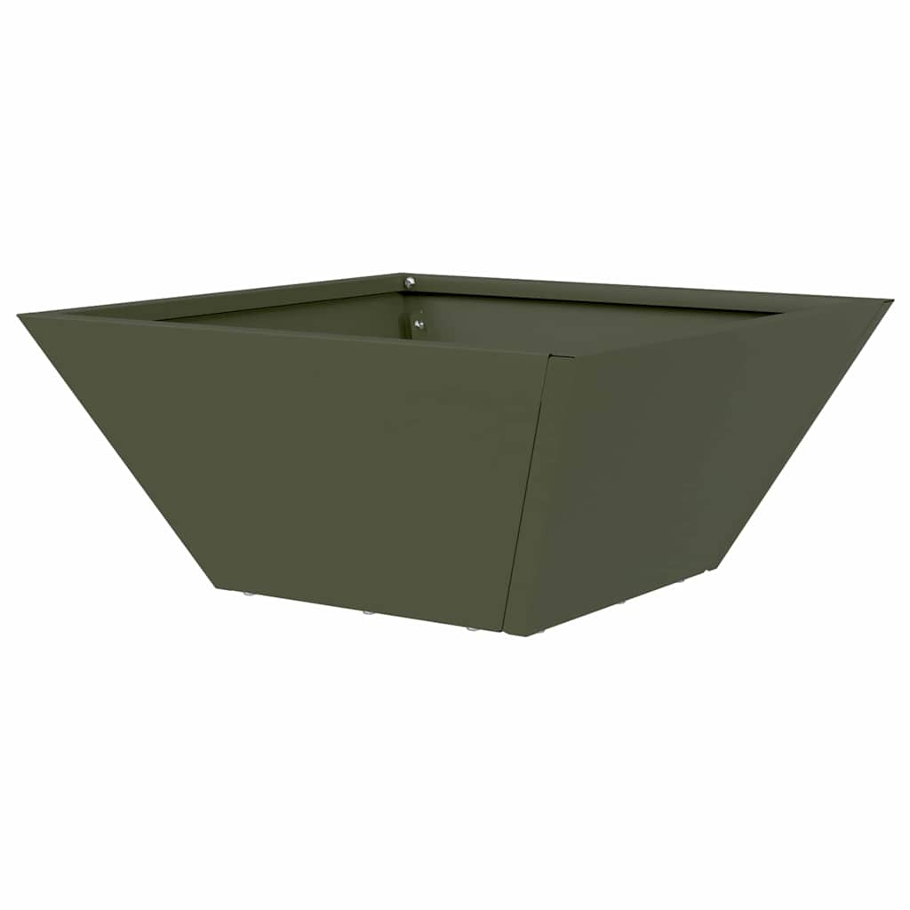 Garten Schüssel Pflanzer 5 pcs Olivgrün 35 x 35 x 15 cm Stahl