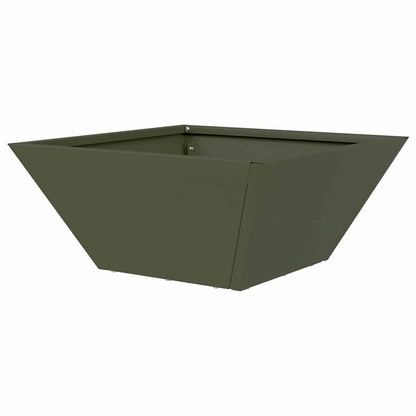 Garten Schüssel Pflanzer 5 pcs Olivgrün 35 x 35 x 15 cm Stahl
