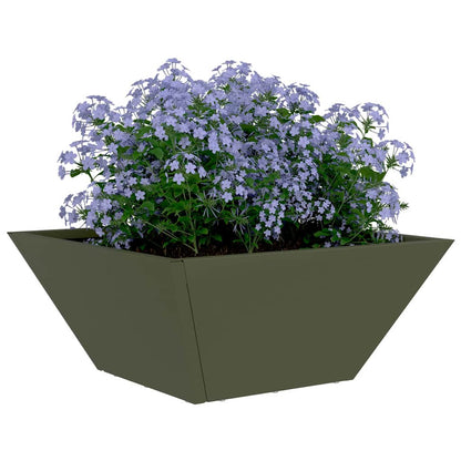 Garten Schüssel Pflanzer 5 pcs Olivgrün 35 x 35 x 15 cm Stahl