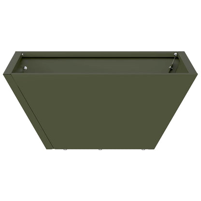 Garten Schüssel Pflanzer 5 pcs Olivgrün 35 x 35 x 15 cm Stahl