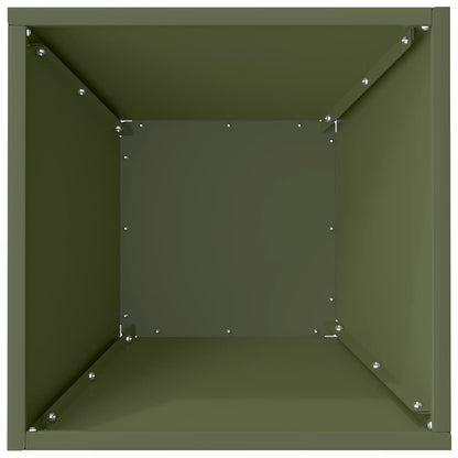 Garten Schüssel Pflanzer 5 pcs Olivgrün 35 x 35 x 15 cm Stahl