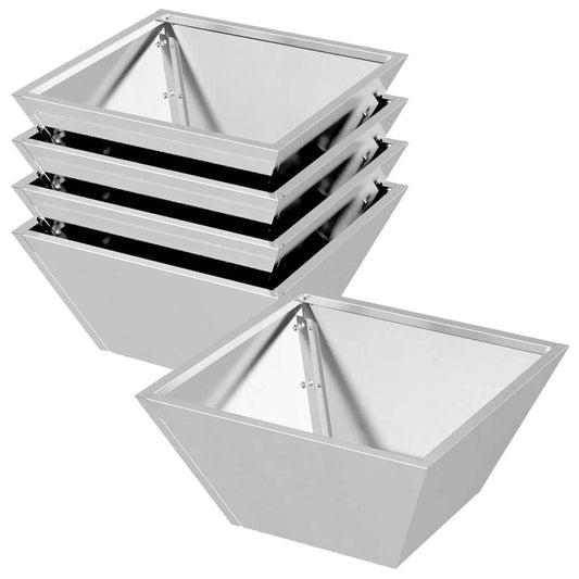 Garten Schüssel Pflanzer 5 pcs Silber 35 x 35 x 15 cm Edelstahl