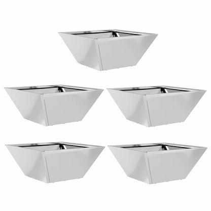 Garten Schüssel Pflanzer 5 pcs Silber 35 x 35 x 15 cm