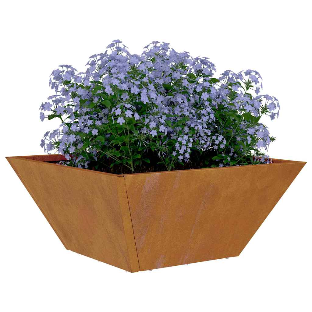 Garten Schüssel Pflanzer Rostig 35 x 35 x 15 cm Wetterfeststahl