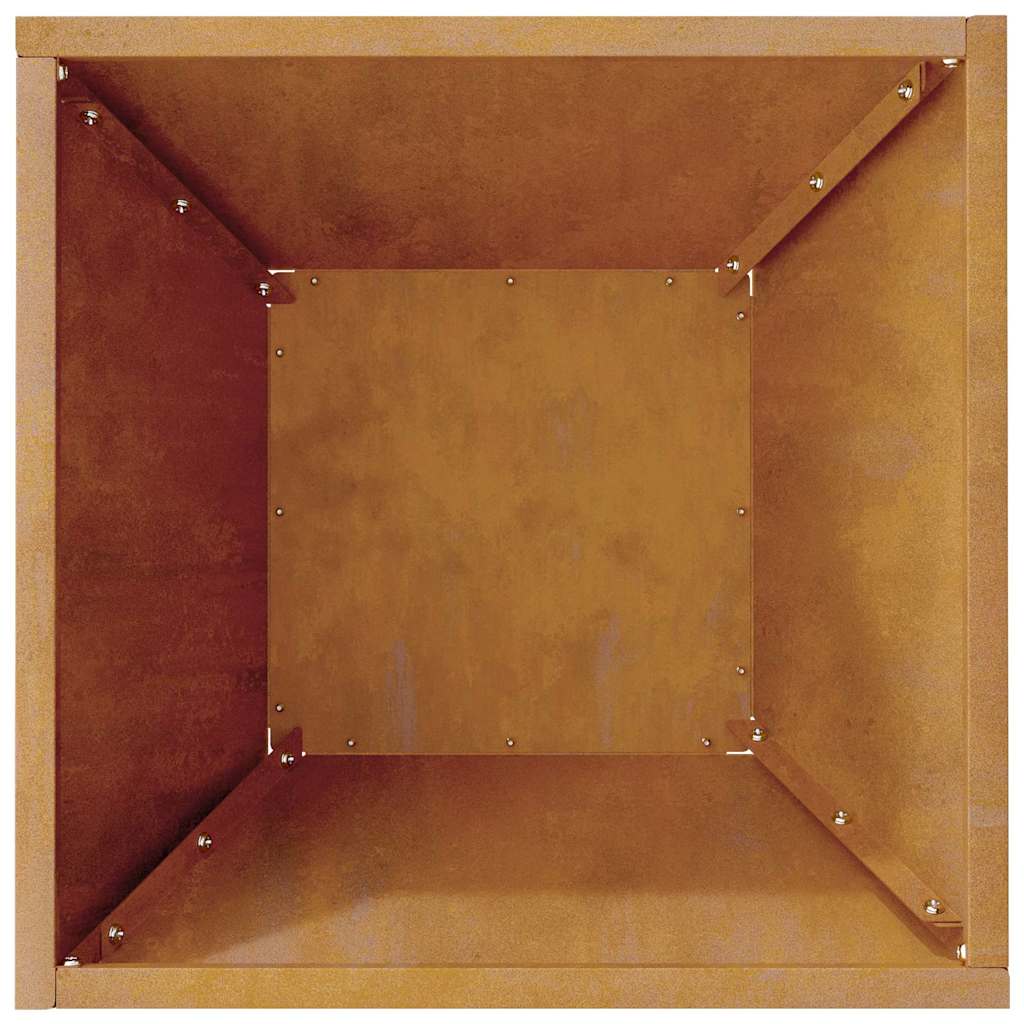 Garten Schüssel Pflanzer Rostig 35 x 35 x 15 cm Wetterfeststahl