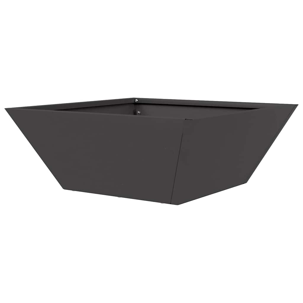 Garten Schüssel Pflanzer Schwarz 40 x 40 x 15 cm Stahl