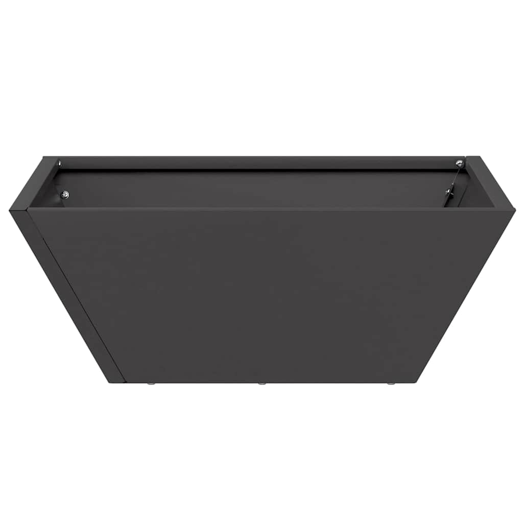Garten Schüssel Pflanzer Schwarz 40 x 40 x 15 cm Stahl