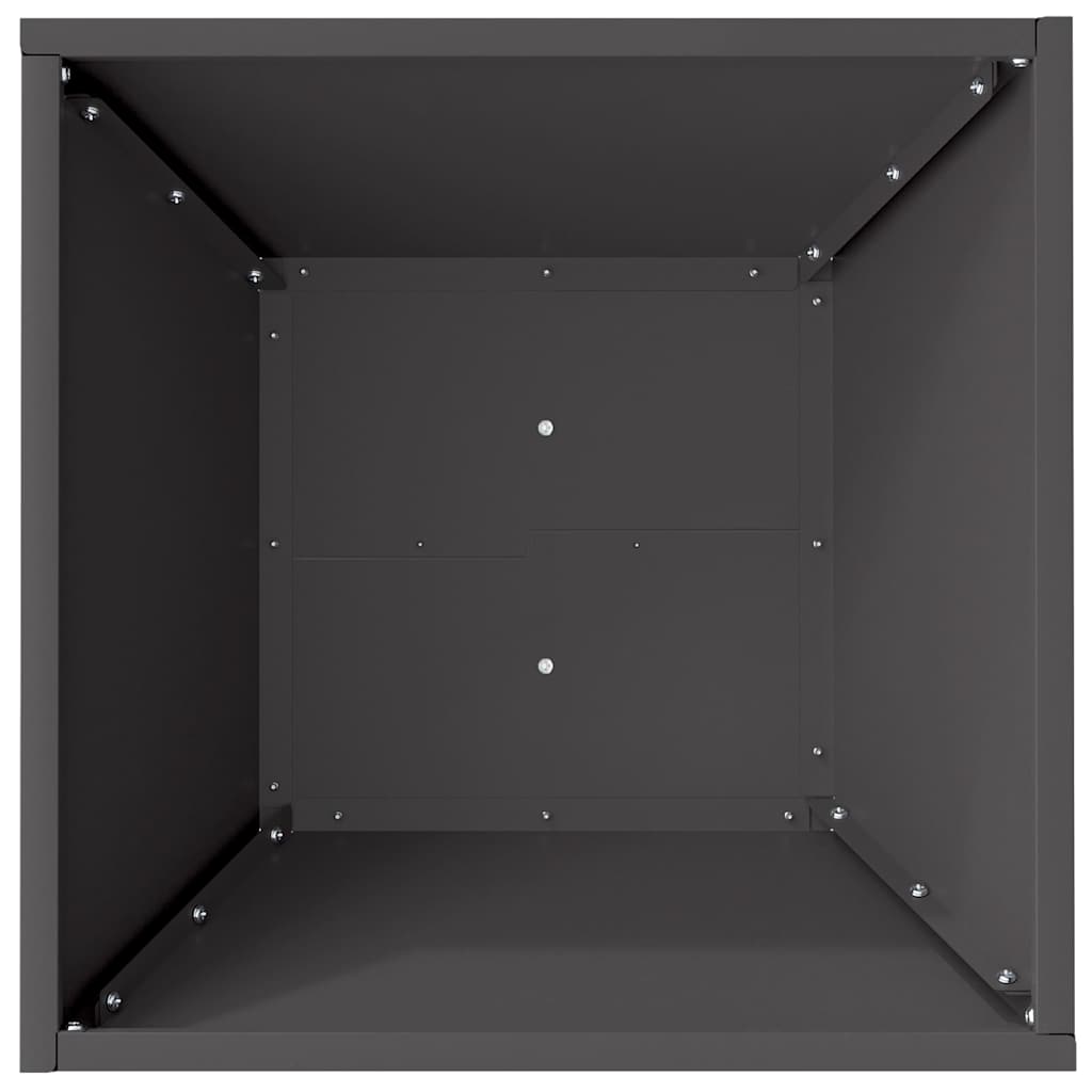Garten Schüssel Pflanzer Schwarz 40 x 40 x 15 cm Stahl