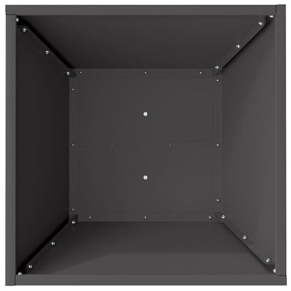 Garten Schüssel Pflanzer Schwarz 40 x 40 x 15 cm Stahl