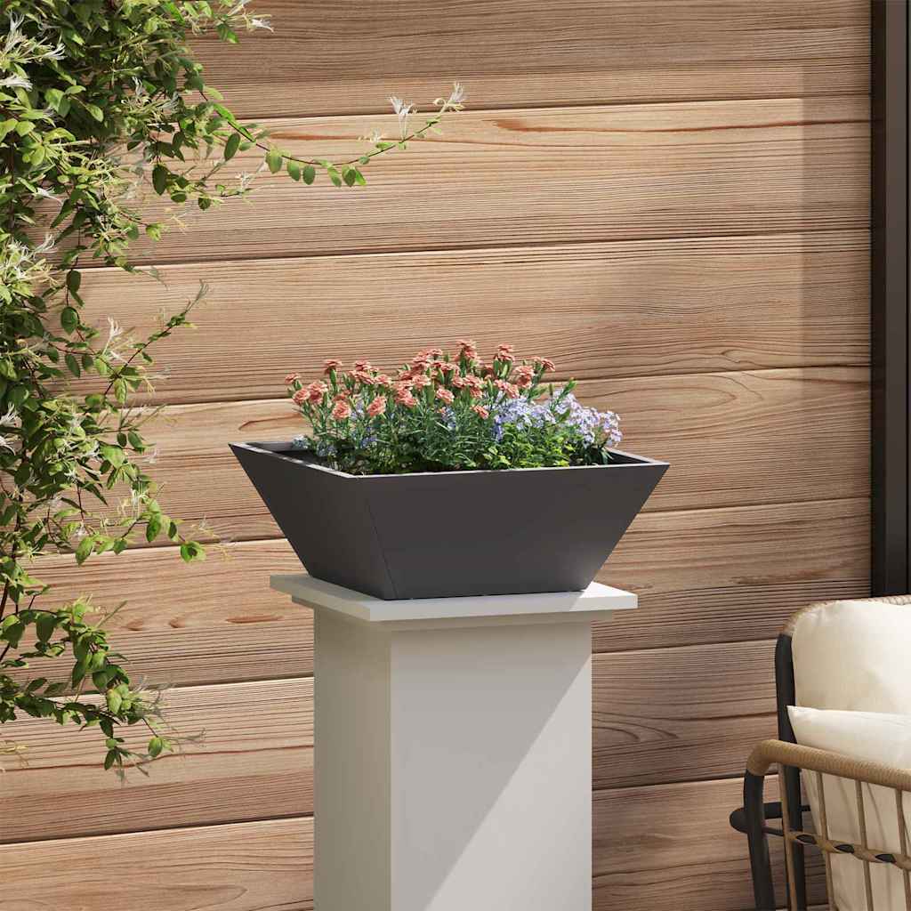 Garten Schüssel Pflanzer 5 pcs Schwarz 40 x 40 x 15 cm Stahl