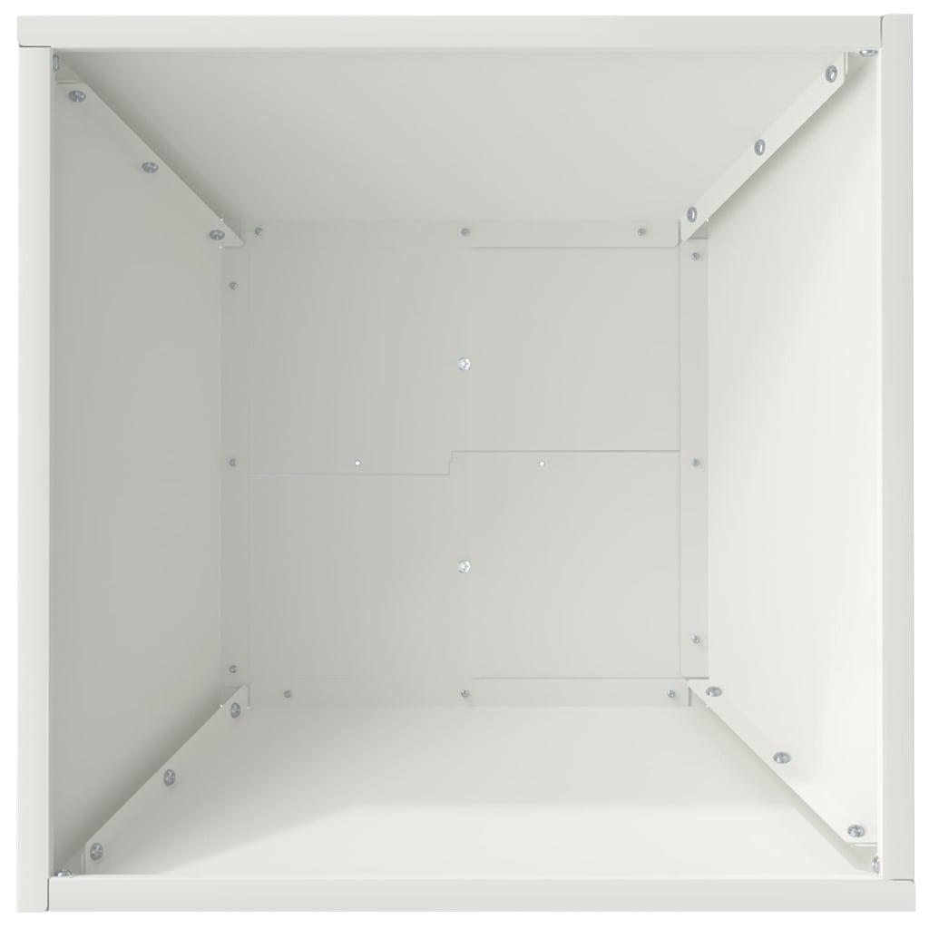 Garten Schüssel Pflanzer Weiß 40 x 40 x 15 cm Stahl