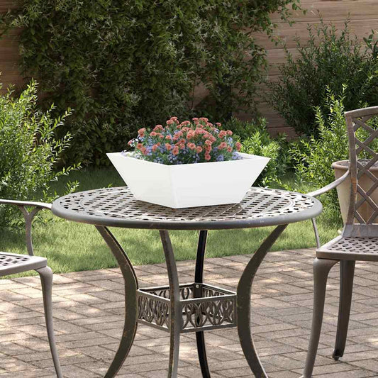 Garten Schüssel Pflanzer 5 pcs Weiß 40 x 40 x 15 cm Stahl