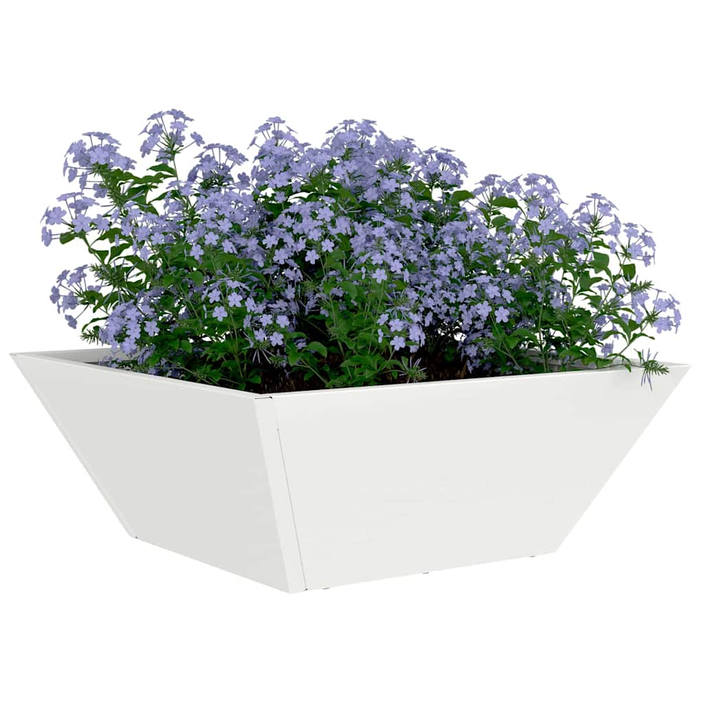 Garten Schüssel Pflanzer 5 pcs Weiß 40 x 40 x 15 cm Stahl