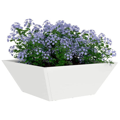 Garten Schüssel Pflanzer 5 pcs Weiß 40 x 40 x 15 cm Stahl