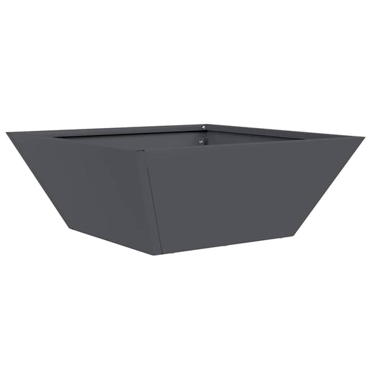 Garten Schüssel Pflanzer Anthrazit 40 x 40 x 15 cm Stahl