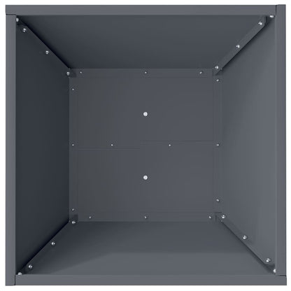 Garten Schüssel Pflanzer Anthrazit 40 x 40 x 15 cm Stahl