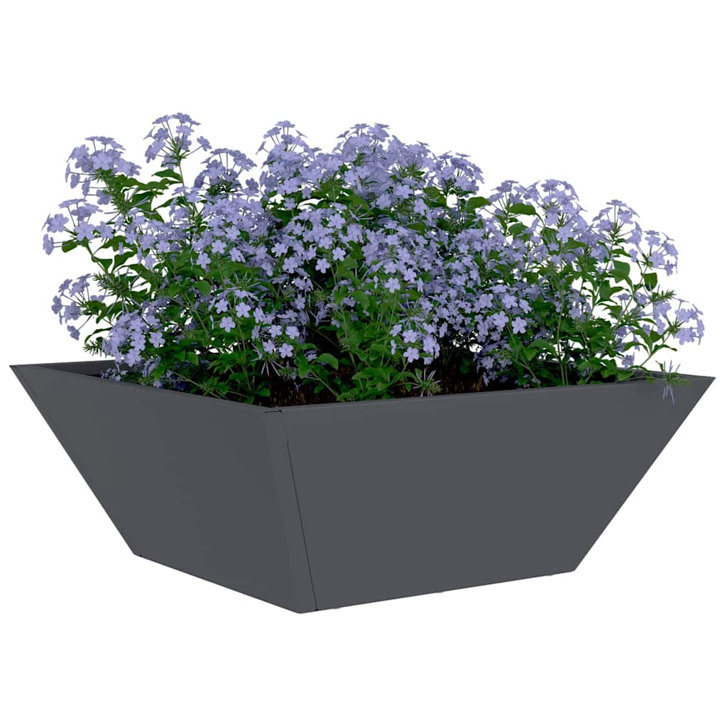 Garten Schüssel Pflanzer 5 pcs Anthrazit 40 x 40 x 15 cm Stahl