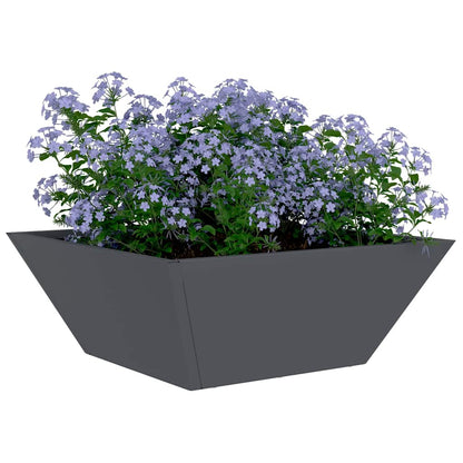 Garten Schüssel Pflanzer 5 pcs Anthrazit 40 x 40 x 15 cm Stahl