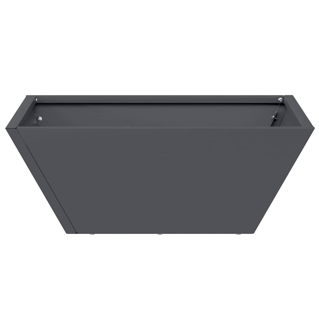 Garten Schüssel Pflanzer 5 pcs Anthrazit 40 x 40 x 15 cm Stahl