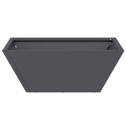 Garten Schüssel Pflanzer 5 pcs Anthrazit 40 x 40 x 15 cm Stahl