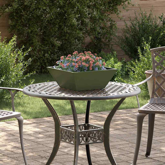 Garten Schüssel Pflanzer 5 pcs Olivgrün 40 x 40 x 15 cm Stahl