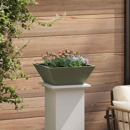 Garten Schüssel Pflanzer 5 pcs Olivgrün 40 x 40 x 15 cm Stahl