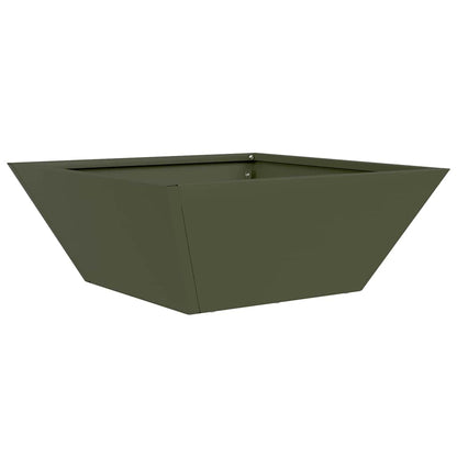 Garten Schüssel Pflanzer 5 pcs Olivgrün 40 x 40 x 15 cm Stahl