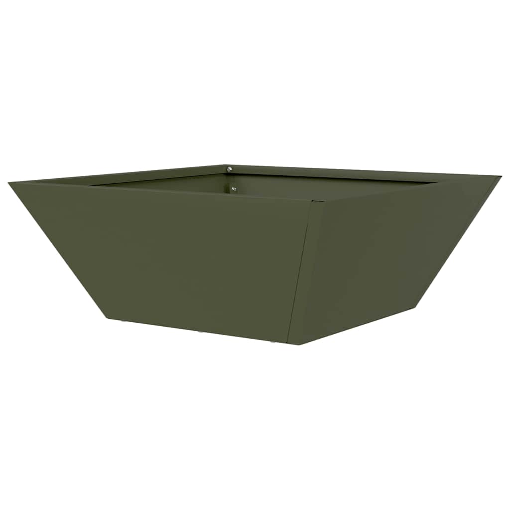 Garten Schüssel Pflanzer 5 pcs Olivgrün 40 x 40 x 15 cm Stahl