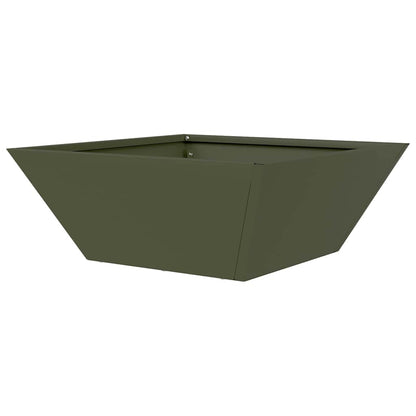 Garten Schüssel Pflanzer 5 pcs Olivgrün 40 x 40 x 15 cm Stahl