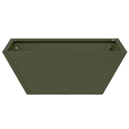 Garten Schüssel Pflanzer 5 pcs Olivgrün 40 x 40 x 15 cm Stahl