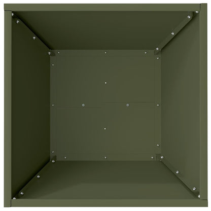 Garten Schüssel Pflanzer 5 pcs Olivgrün 40 x 40 x 15 cm Stahl