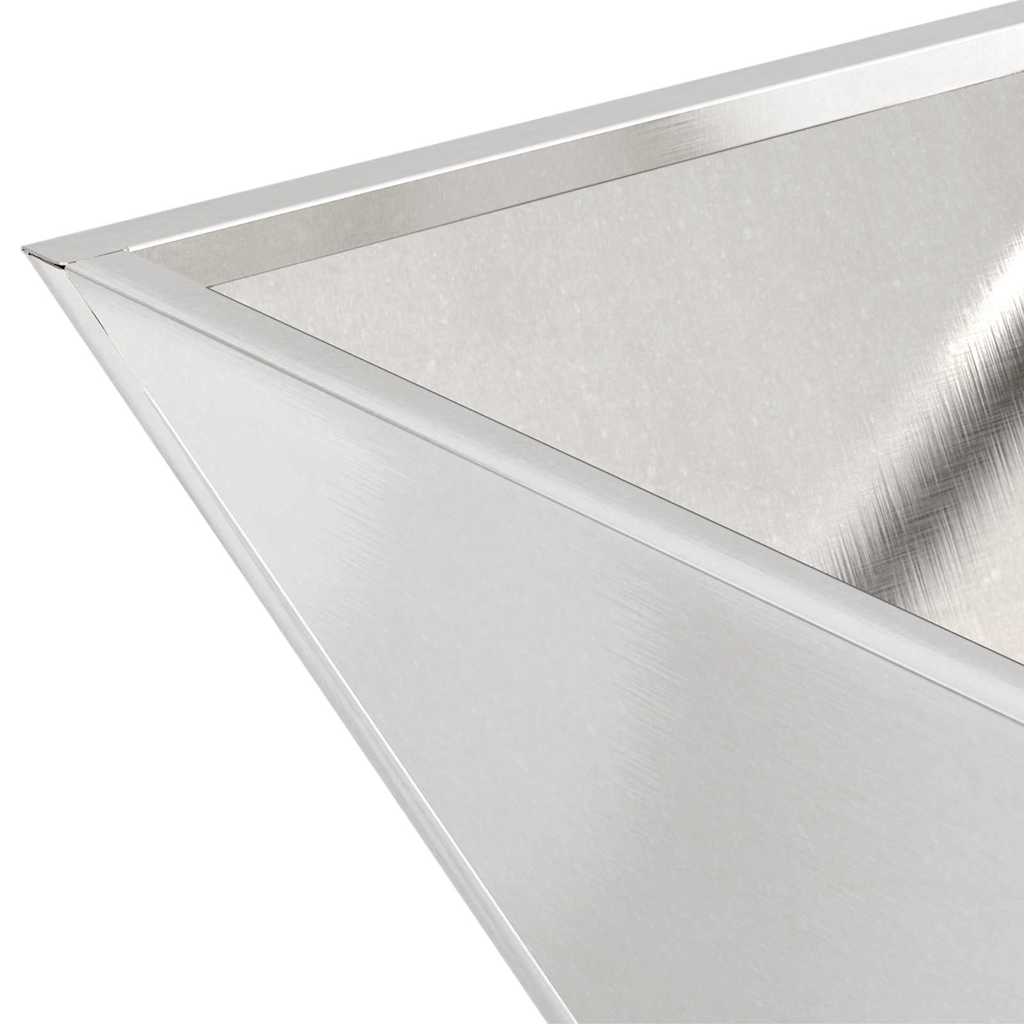 Garten Schüssel Pflanzer Silber 40 x 40 x 15 cm Edelstahl
