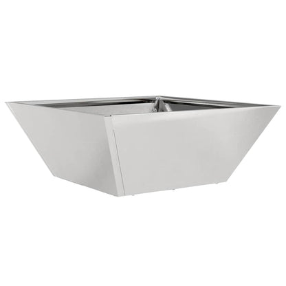 Garten Schüssel Pflanzer Silber 40 x 40 x 15 cm Edelstahl