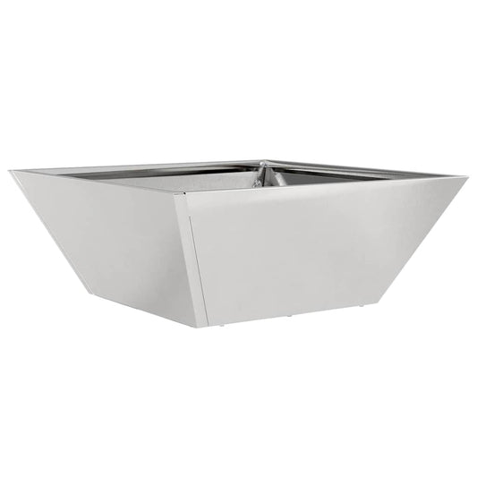Garten Schüssel Pflanzer Silber 40 x 40 x 15 cm Edelstahl