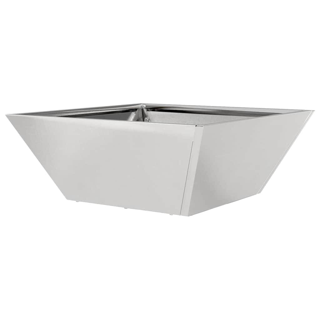 Garten Schüssel Pflanzer Silber 40 x 40 x 15 cm Edelstahl