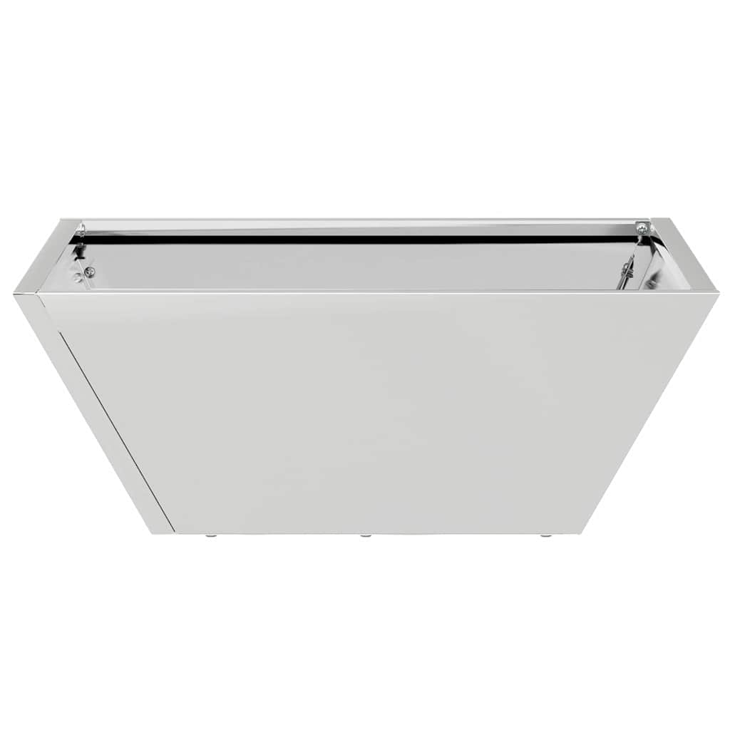 Garten Schüssel Pflanzer Silber 40 x 40 x 15 cm Edelstahl