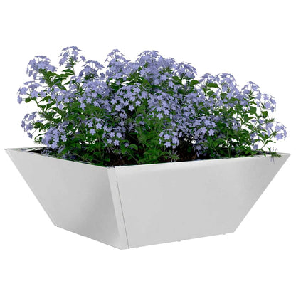 Garten Schüssel Pflanzer Silber 40 x 40 x 15 cm Edelstahl