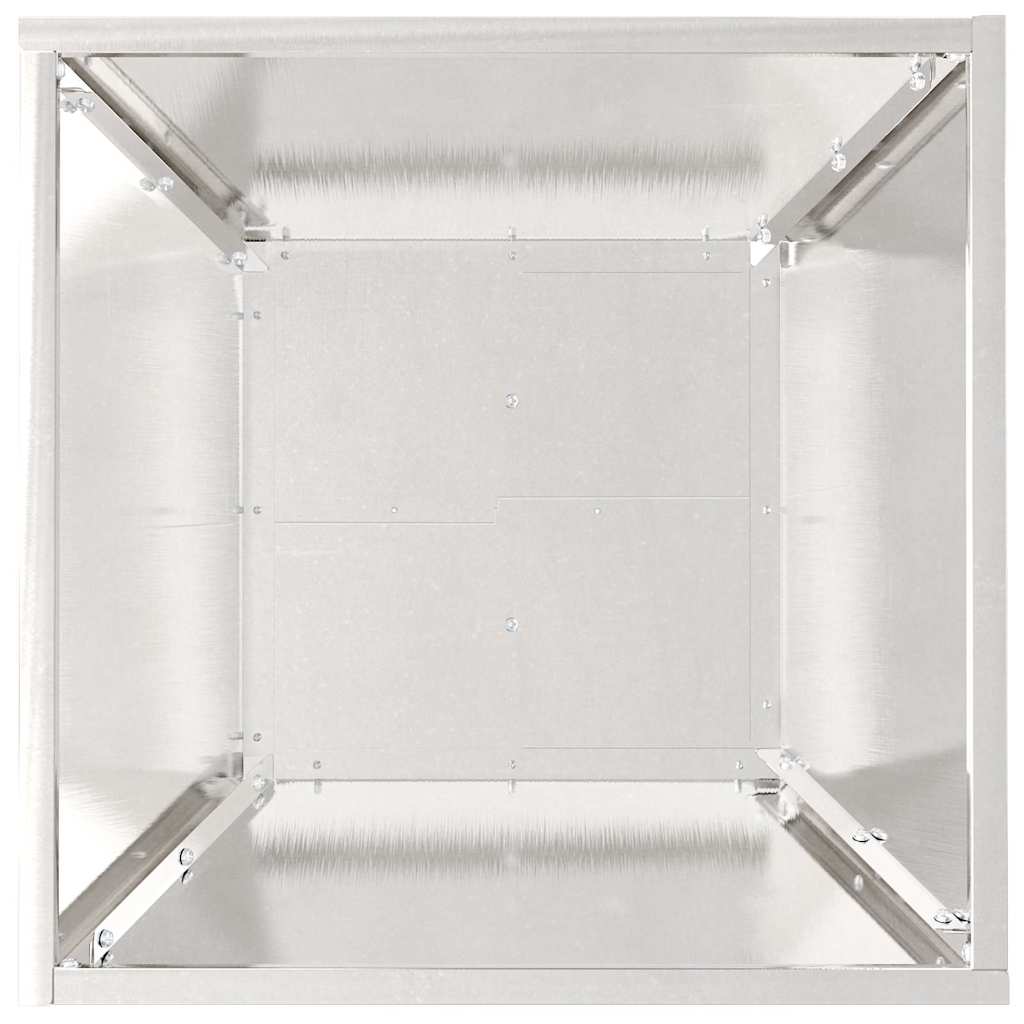 Garten Schüssel Pflanzer Silber 40 x 40 x 15 cm Edelstahl