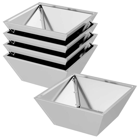 Garten Schüssel Pflanzer 5 pcs Silber 40 x 40 x 15 cm
