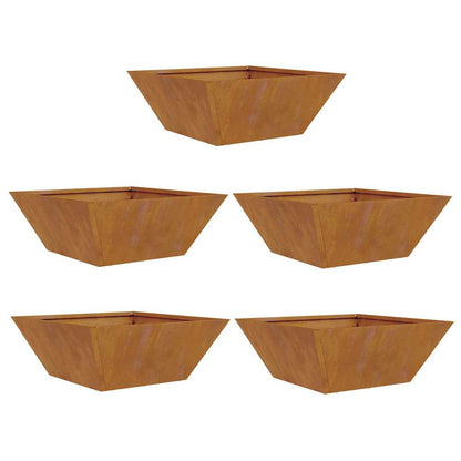 Garten Schüssel Pflanzer 5 pcs Rostig 40 x 40 x 15 cm