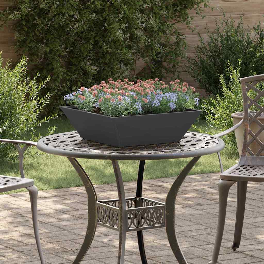 Garten Schüssel Pflanzer 5 pcs Schwarz 50 x 50 x 15 cm Stahl
