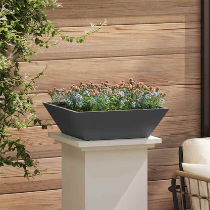 Garten Schüssel Pflanzer 5 pcs Schwarz 50 x 50 x 15 cm Stahl