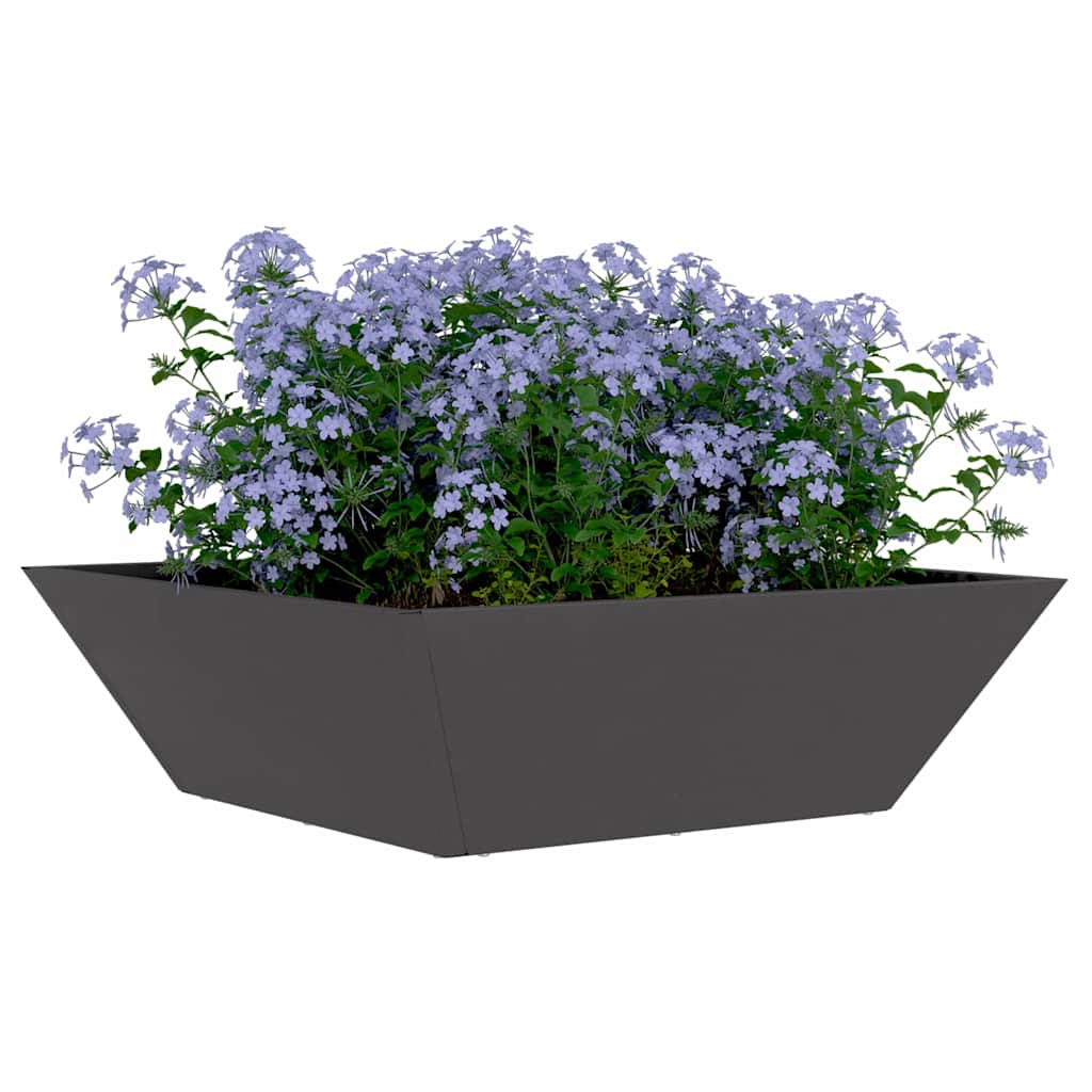 Garten Schüssel Pflanzer 5 pcs Schwarz 50 x 50 x 15 cm Stahl
