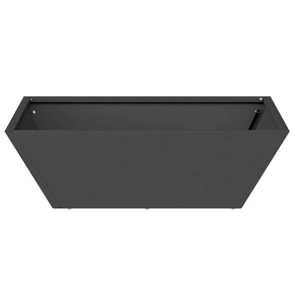 Garten Schüssel Pflanzer 5 pcs Schwarz 50 x 50 x 15 cm Stahl